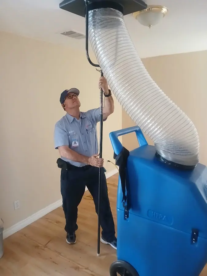 Mini Split Installation technician using HEPA equipment in Shorewood